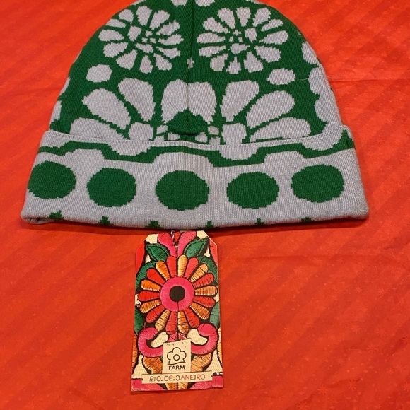 Farm Rio x Anthropologie Printed Beanie one size new with tags soft one size - Picture 3 of 6